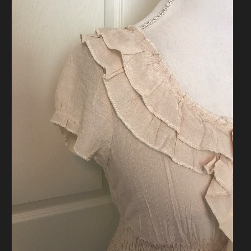 ‘Timing’ Brand Smocked Ruffled Top, Small - Picture 9 of 10